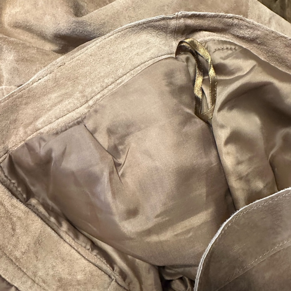 Isaac Mizrahi for Target Tan Suede Genuine Leather Bootcut Pants Size 12 - Picture 13 of 15
